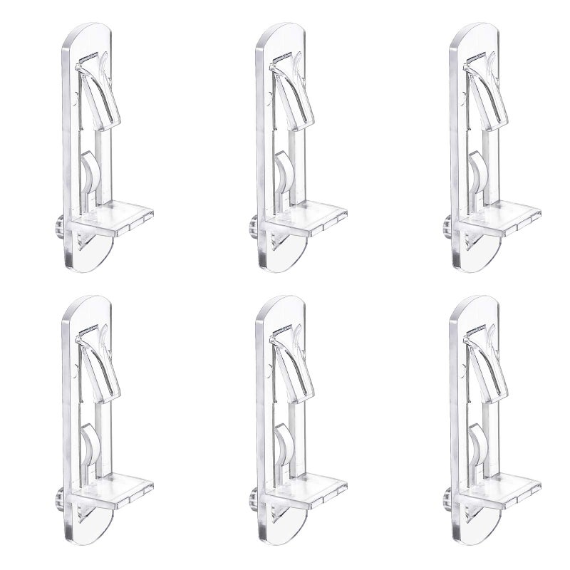 INCREWAY 30 Pack Shelf Support Peg, Clear Plastic Cabinet Pins, Self-Locking Bracket Clips for Supporting Furniture, Kitchen Bookcase, Closet, Fits 3/16" Diameter Hole & 13/16" Shelf - Image 1